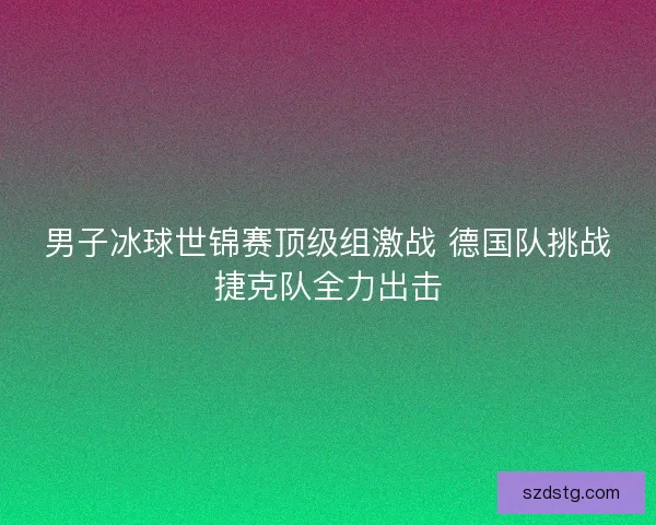 男子冰球世锦赛顶级组激战 德国队挑战捷克队全力出击 男子冰球世锦赛顶级组激战 德国队挑战捷克队全力出击